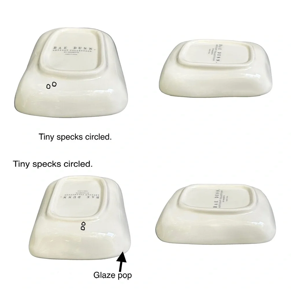 Rae Dunn HELLO GORGEOUS Tray SHINE CHARM GLAMOUR Dishes Makeup Organizer Holder